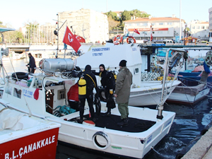 Gelibolu'da kayıp balıkçıyı arama çalışmaları devam ediyor