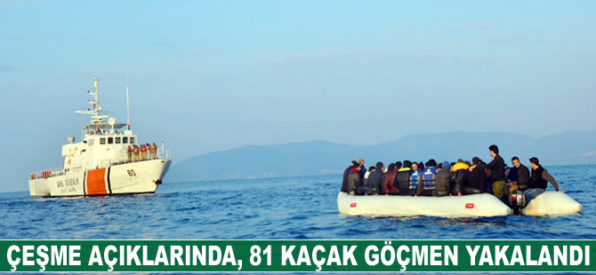 Yunan adalarına gitmeye çalışan 81 göçmen yakalandı