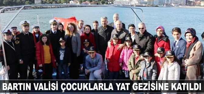 Bartın Valisi çocuklarla yat gezisine katıldı