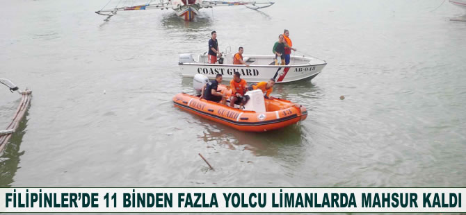 Filipinler'de 11 binden fazla yolcu limanlarda mahsur kaldı