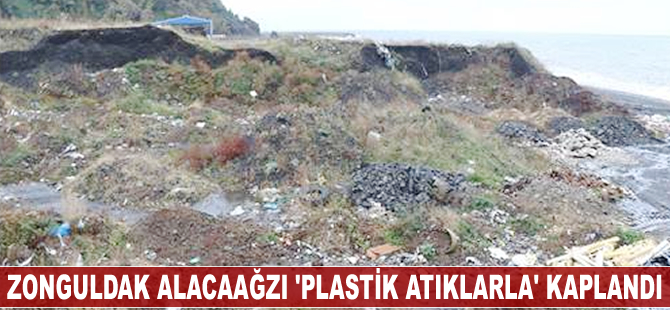 Zonguldak Alacaağzı 'plastik atıklarla' kaplandı