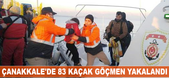 Çanakkale'de 83 kaçak göçmen yakalandı