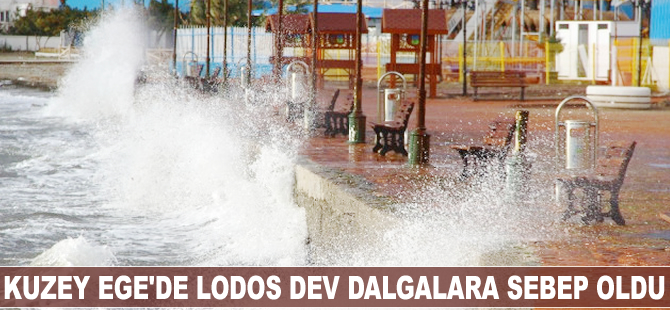 Kuzey Ege’de lodos dev dalgalara sebep oldu