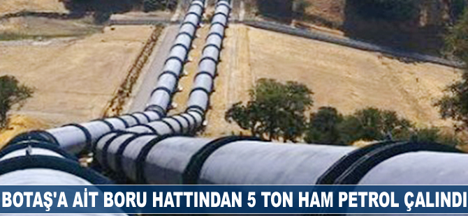 BOTAŞ'a ait boru hattından 5 ton ham petrol çalındı