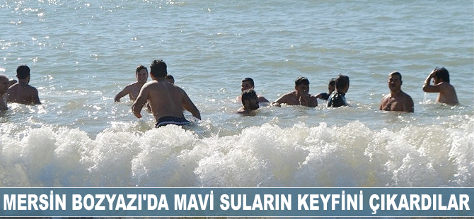 Mersin'de kış ortasında denize girdiler