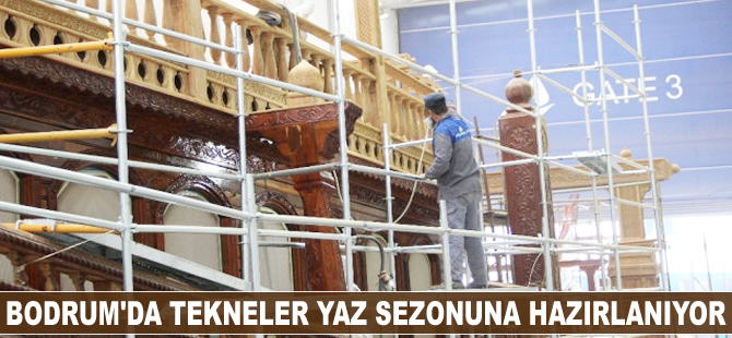 Bodrum'da tekneler yaz sezonuna hazırlanıyor