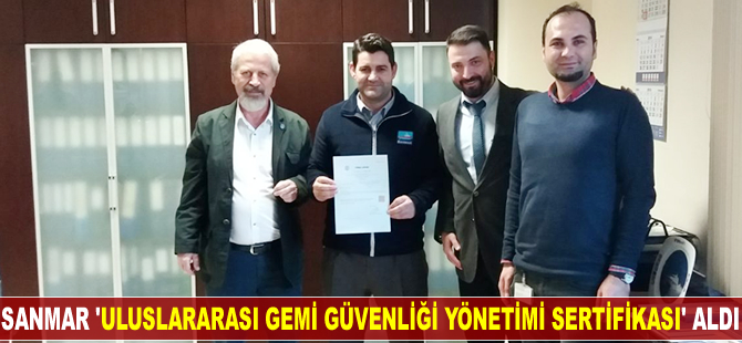 Sanmar 'Uluslararası Gemi Güvenliği Yönetimi Sertifikası' aldı
