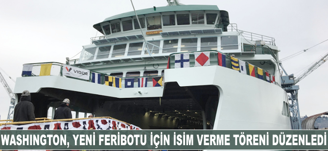 Washington Eyaleti, yeni feribotu için isim verme töreni düzenledi