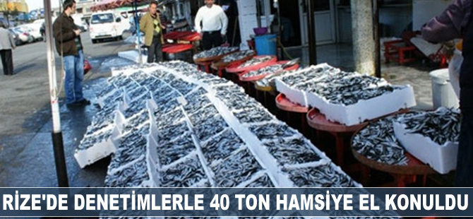 Rize'de 40 ton hamsiye el konuldu