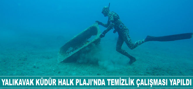 Yalıkavak Küdür Halk Plajı'nda temizlik çalışma yapıldı