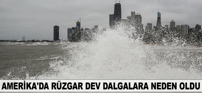 Amerika'da rüzgar dev dalgalara neden oldu