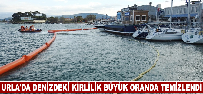 Urla'da denizdeki kirlilik büyük oranda temizlendi