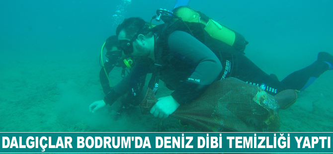 Bodrum'da deniz dibi temizliği yapıldı