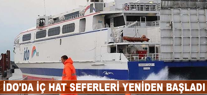 İDO'da iç hat seferleri yeniden başladı