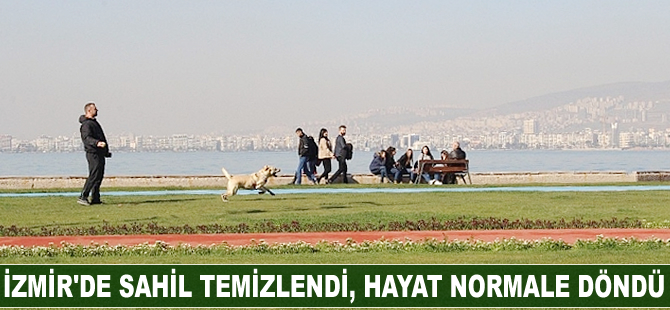 İzmir'de sahil temizlendi, hayat normale döndü
