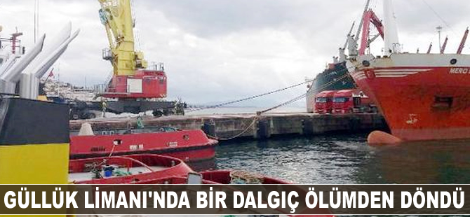Güllük Limanı'nda bir dalgıç ölümden döndü