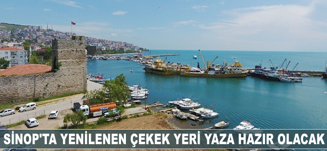Sinop'ta yenilenen çekek yeri yaza hazır olacak