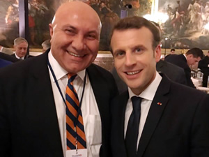 Yüksel Yıldırım, Yatırımcılar Zirvesi'nde Fransa Cumhurbaşkanı Macron ile görüştü