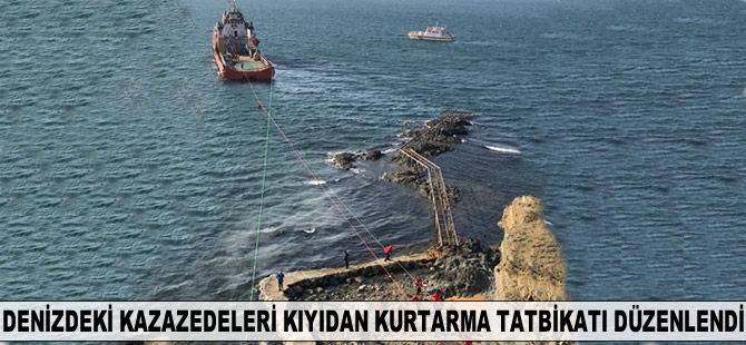 Kıyı Emniyeti, Denizdeki Kazazedeleri Kıyıdan Kurtarma Tatbikatı gerçekleştirdi