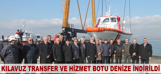 Kılavuz transfer ve hizmet botu denize indirildi