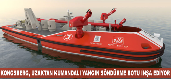 Kongsberg, uzaktan kumandalı yangın söndürme botu inşa ediyor