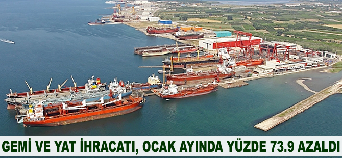 Gemi ve yat ihracatı Ocak ayında yüzde 73.9 azaldı
