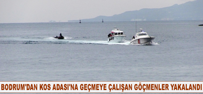 Bodrum'dan Kos Adası’na geçmeye çalışan göçmenler yakalandı