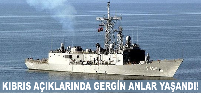 Kıbrıs açıklarında gergin anlar yaşandı