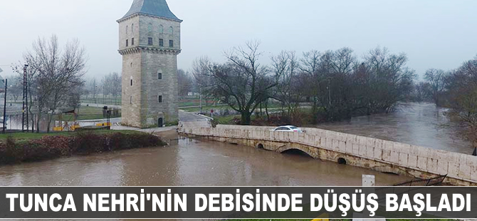 Tunca Nehri'nin debisinde düşüş başladı
