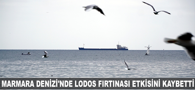 Marmara Denizi'nde lodos fırtınası etkisini kaybetti