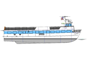 Blount, Fire Island için feribot inşa ediyor