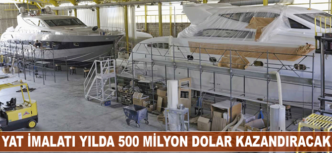 Yat imalatı yılda 500 milyon dolar kazandıracak