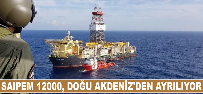 'Saipem 12000' Doğu Akdeniz'den ayrılıyor