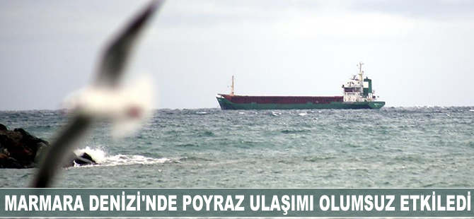 Marmara Denizi'nde poyraz ulaşımı olumsuz etkiledi