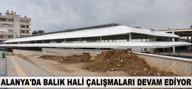 Alanya'da balık hali çalışmaları devam ediyor