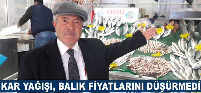 Kar yağışı balık fiyatlarını düşürmedi