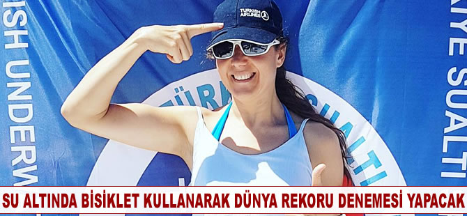 Su altında bisiklet kullanarak dünya rekoru denemesi yapacak