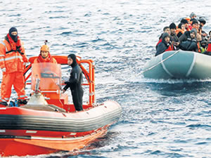 Didim açıklarında 26 kaçak göçmen yakalandı