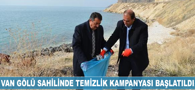 Van Gölü sahilinde temizlik kampanyası başlatıldı