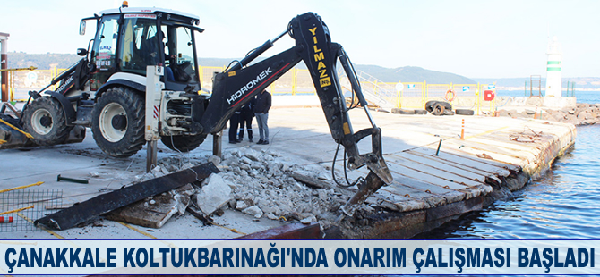 Çanakkale Koltukbarınağı'nda onarım çalışması başladı