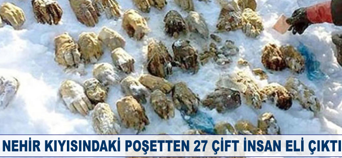 Nehir kıyısındaki poşetten 27 çift insan eli çıktı