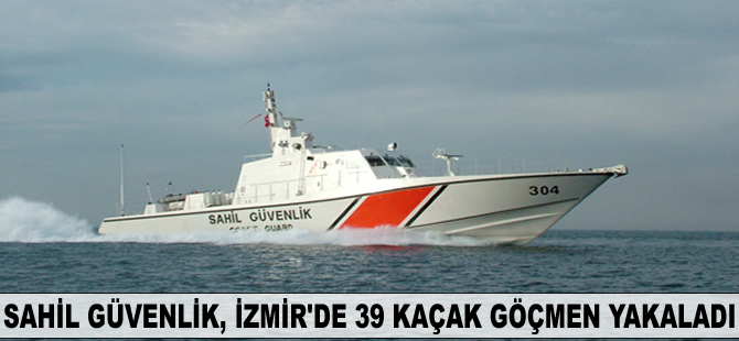Sahil Güvenlik, İzmir'de 39 kaçak göçmen yakaladı