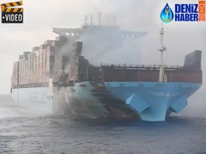 Yanan ‘M/V MAERSK HONAM’ın üç mürettebatının naaşına ulaşıldı