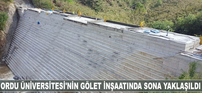 Ordu Üniversitesi'nin gölet inşaatında sona yaklaşıldı