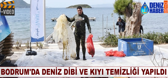 Bodrum'da deniz dibi ve kıyı temizliği yapıldı
