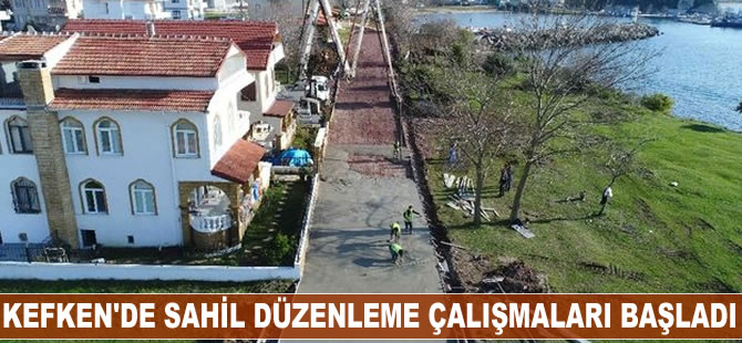 Kefken'de sahil düzenleme çalışmaları başladı