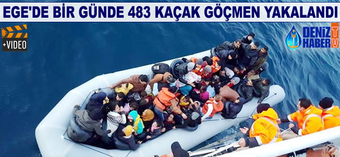 Ege'de bir günde 483 göçmen yakalandı