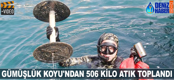 Gümüşlük Koyu'ndan 506 kilo atık toplandı