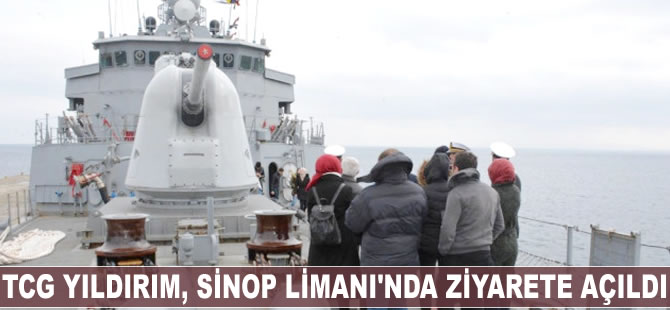 TCG Yıldırım, Sinop Limanı'nda ziyarete açıldı