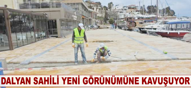 Dalyan Sahili yeni görünümüne kavuşuyor